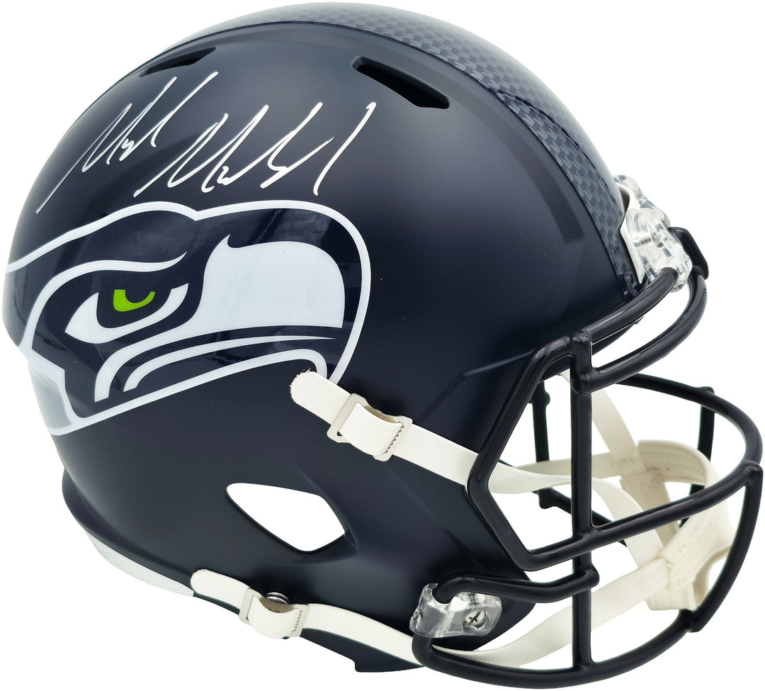 Mike Macdonald Signed Seahawks SB LX Full Size Replica Helmet BAS