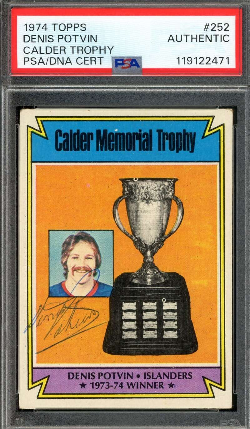 Denis Potvin PSA DNA Signed 1974 Topps Calder Trophy Rookie Autograph