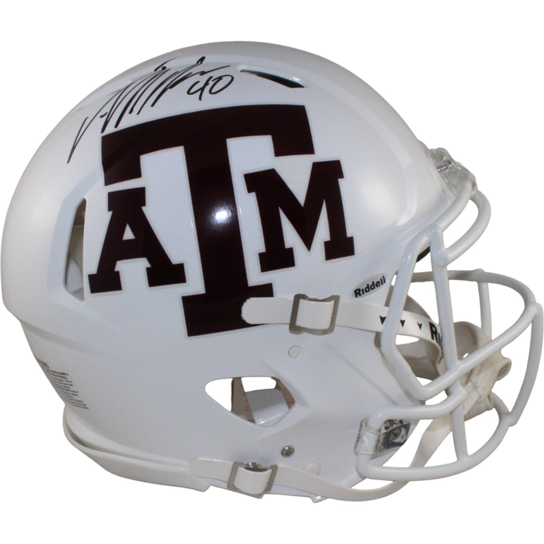 Von Miller Autographed Texas A&M Aggies Authentic White Helmet Beckett W 54683