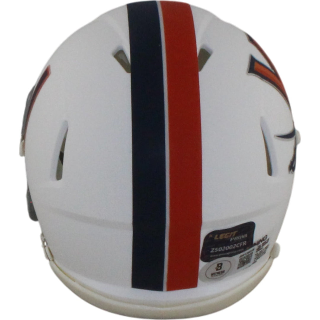 Heath Miller Autographed Virginia Cavaliers Mini Helmet Beckett Witness 55042