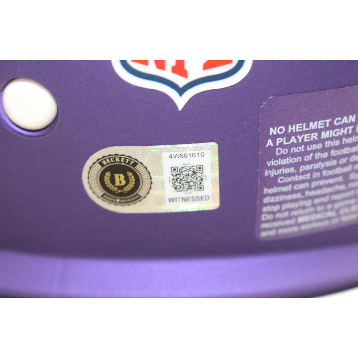 Justin Jefferson Autographed Minnesota Vikings Authentic Helmet Beckett W 57905