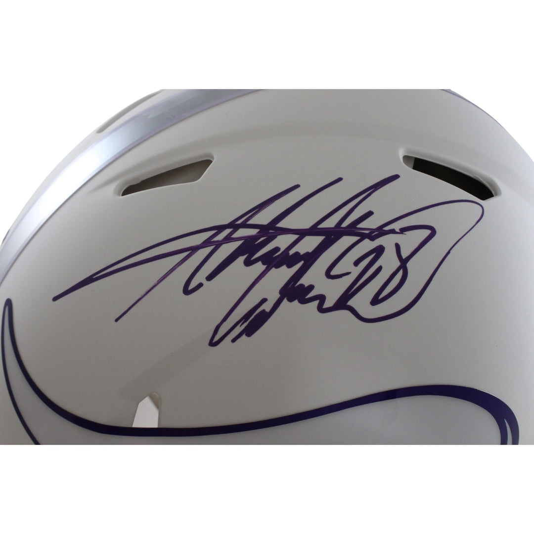 Adrian Perterson Signed Minnesota Vikings Pro 2024 ALT Helmet Beckett WIT 57519