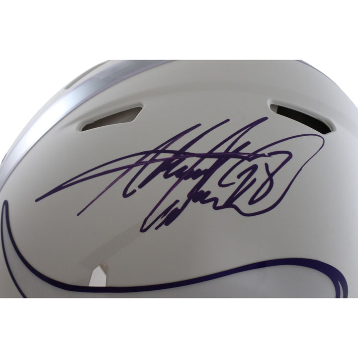 Adrian Perterson Signed Minnesota Vikings Pro 2024 ALT Helmet Beckett WIT 57519