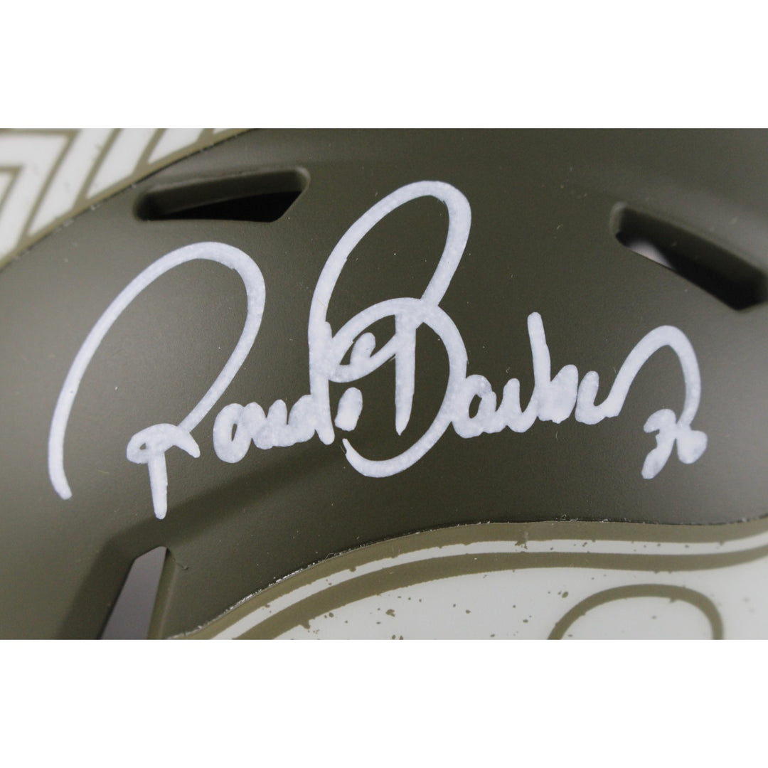 Ronde Barber Autographed Tampa Bay Buccaneers 22 STS Mini Helmet Beckett 49225