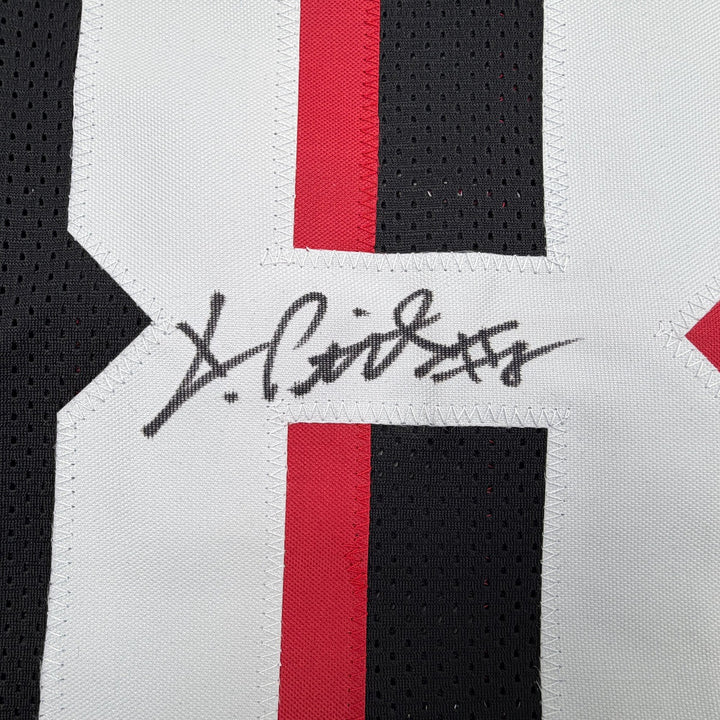 Autographed/Signed Kyle Pitts Atlanta Black Football Jersey Beckett BAS COA