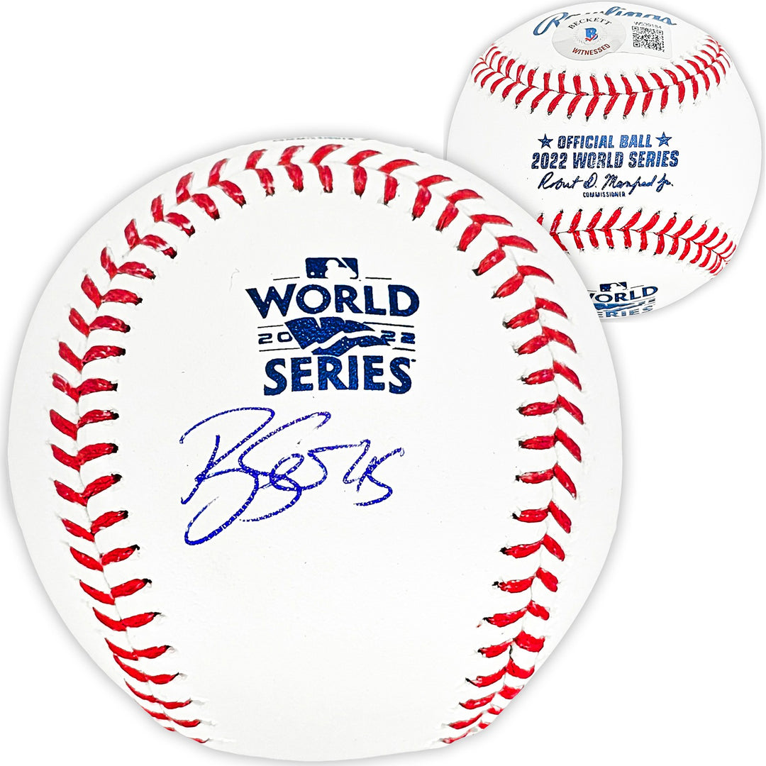 Ryne Stanek Signed Official 2022 WS MLB Baseball Houston Astros Beckett Wit