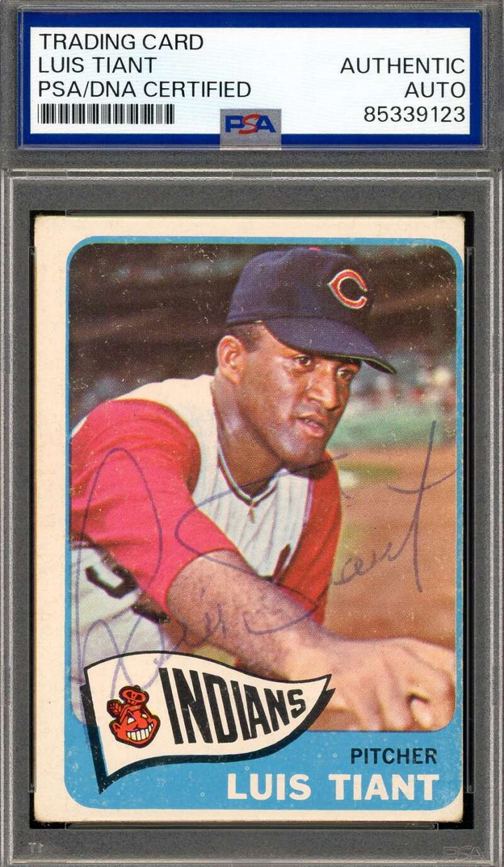 Luis Tiant PSA DNA Vintage Signed 1965 Topps Rookie Autograph