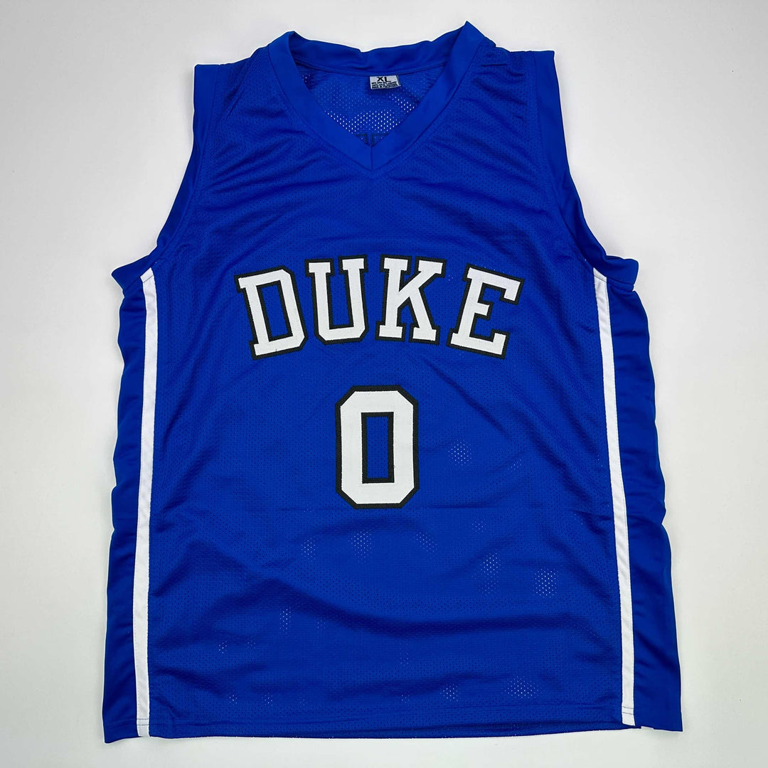 Facsimile Autographed Jayson Tatum Duke Blue Reprint Jersey Size Men's XL