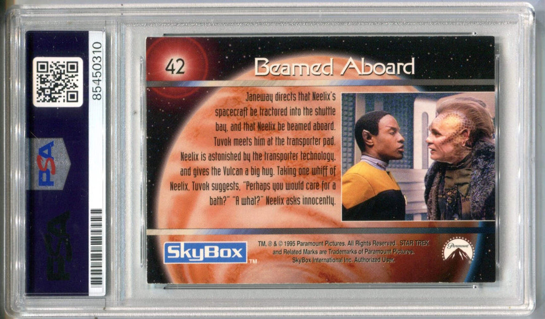 Tim Russ/Ethan Phillips 1995 Skybox Star Trek Voyager #42 PSA Authentic Auto Car
