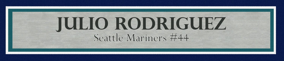 Julio Rodriguez Signed Framed 8x10 Photo Mariners 1st Career MLB Hit BAS QR