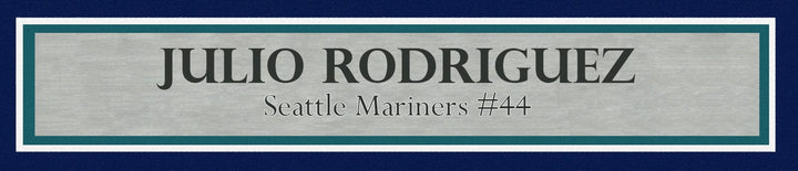 Julio Rodriguez Signed Framed 8x10 Photo Mariners 1st Career MLB Hit BAS QR