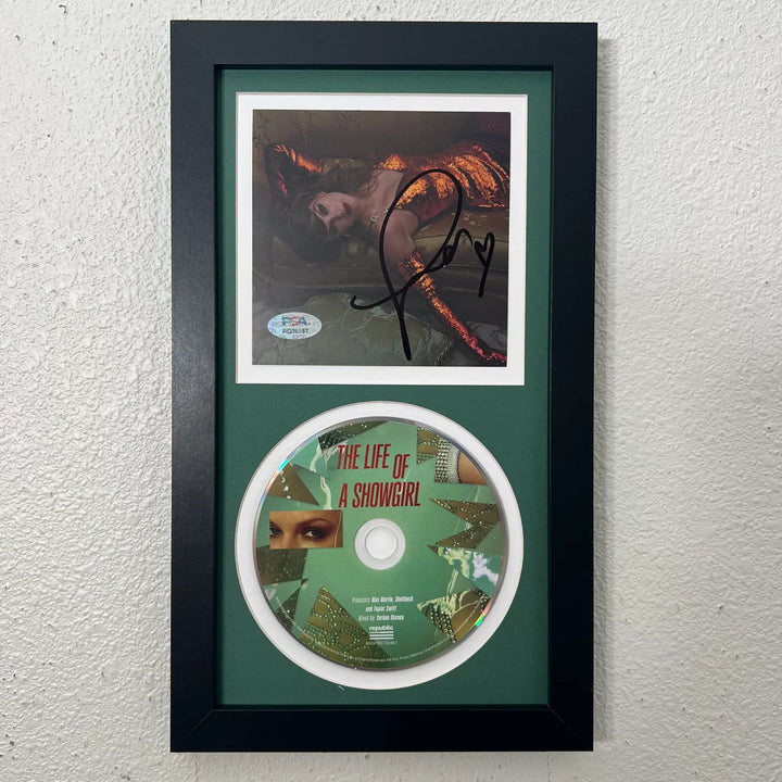 Taylor Swift Signed CD Cover Framed PSA/DNA Autographed The Life of a Showgirl