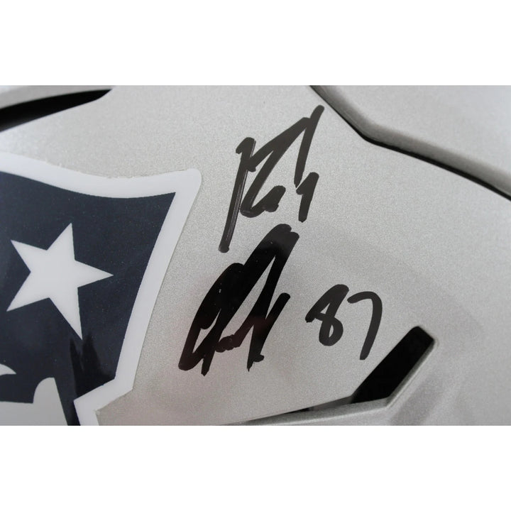 Rob Gronkowski Autographed New England Patriots SpeedFlex Helmet Beckett W 58333