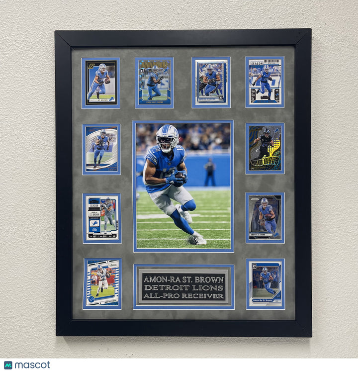 Amon-Ra St. Brown 10-Card Custom Display Frame Detroit Lions