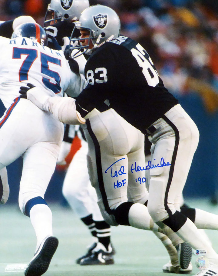 Ted Hendricks Autographed Signed 16x20 Photo Oakland Raiders "HOF 90" Beckett