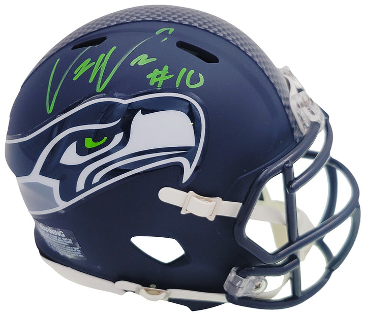Uchenna Nwosu Auto Signed Seattle Seahawks Blue Speed Mini Helmet MCS Holo