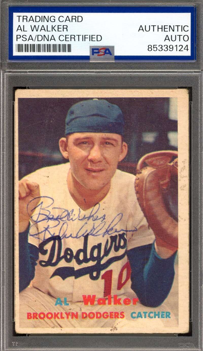 Al Rube Walker PSA DNA Signed 1957 Topps Autograph