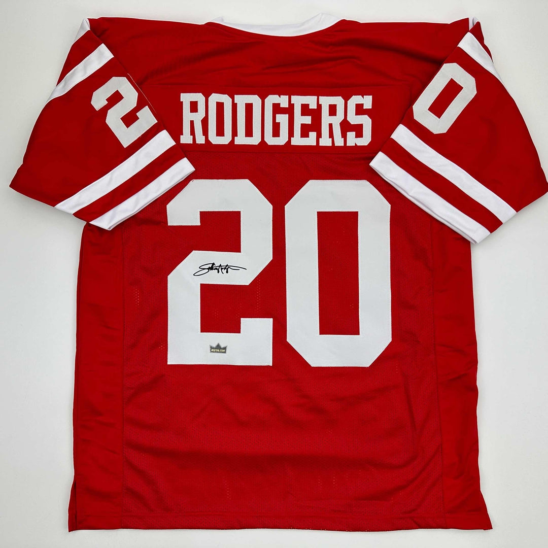 Facsimile Autographed Johnny Rodgers Nebraska Red Reprint Jersey Size Men's XL