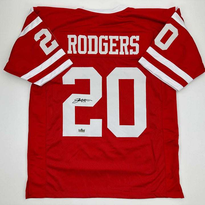 Facsimile Autographed Johnny Rodgers Nebraska Red Reprint Jersey Size Men's XL
