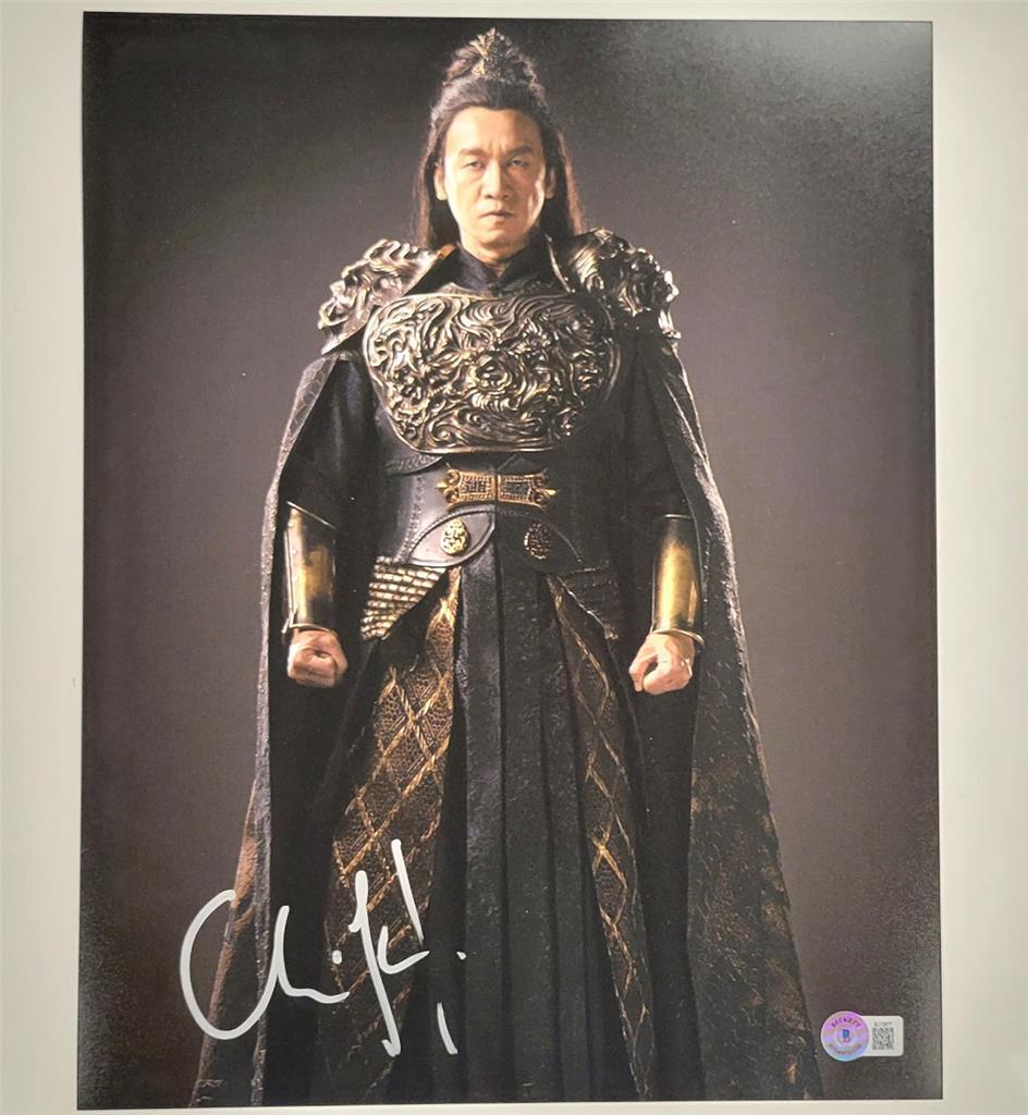 Chin Han signed Mortal Kombat Shang Tsung 11x14 photo autograph (B) Beckett BAS
