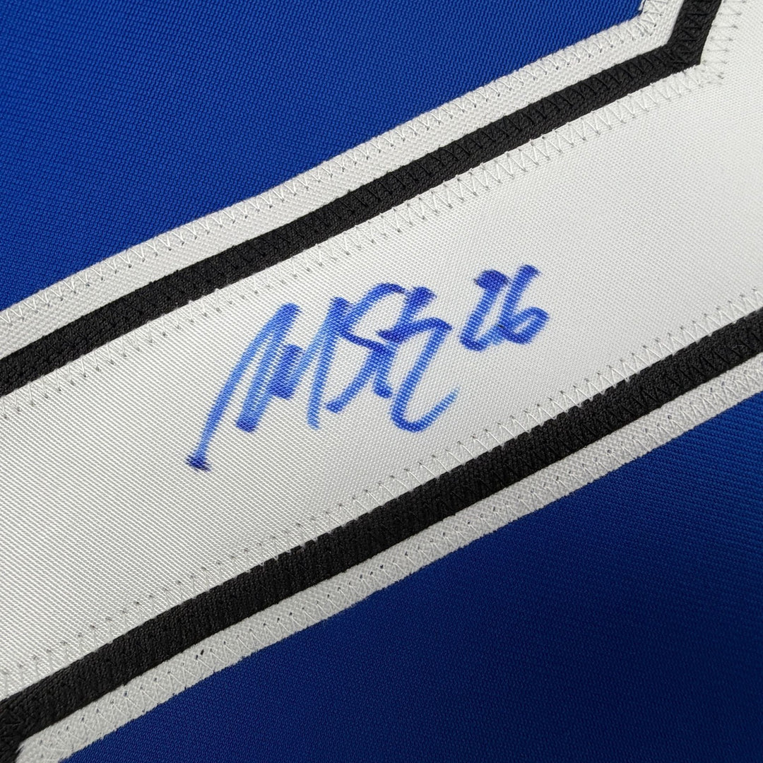 Autographed/Signed Martin St. Louis Tampa Bay Blue Jersey Beckett BAS COA