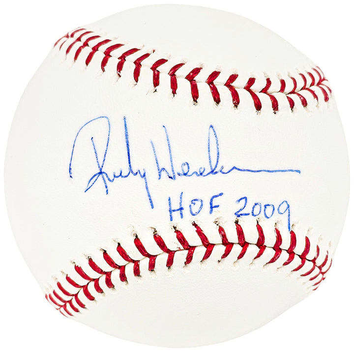 Rickey Henderson Auto MLB Baseball Oakland A's, Yankees "HOF 2009" Steiner Holo