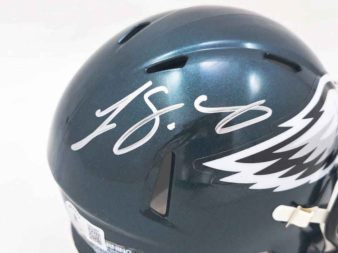 LeSean McCoy Signed Philadelphia Eagles Green Speed Mini Helmet Beckett Wit
