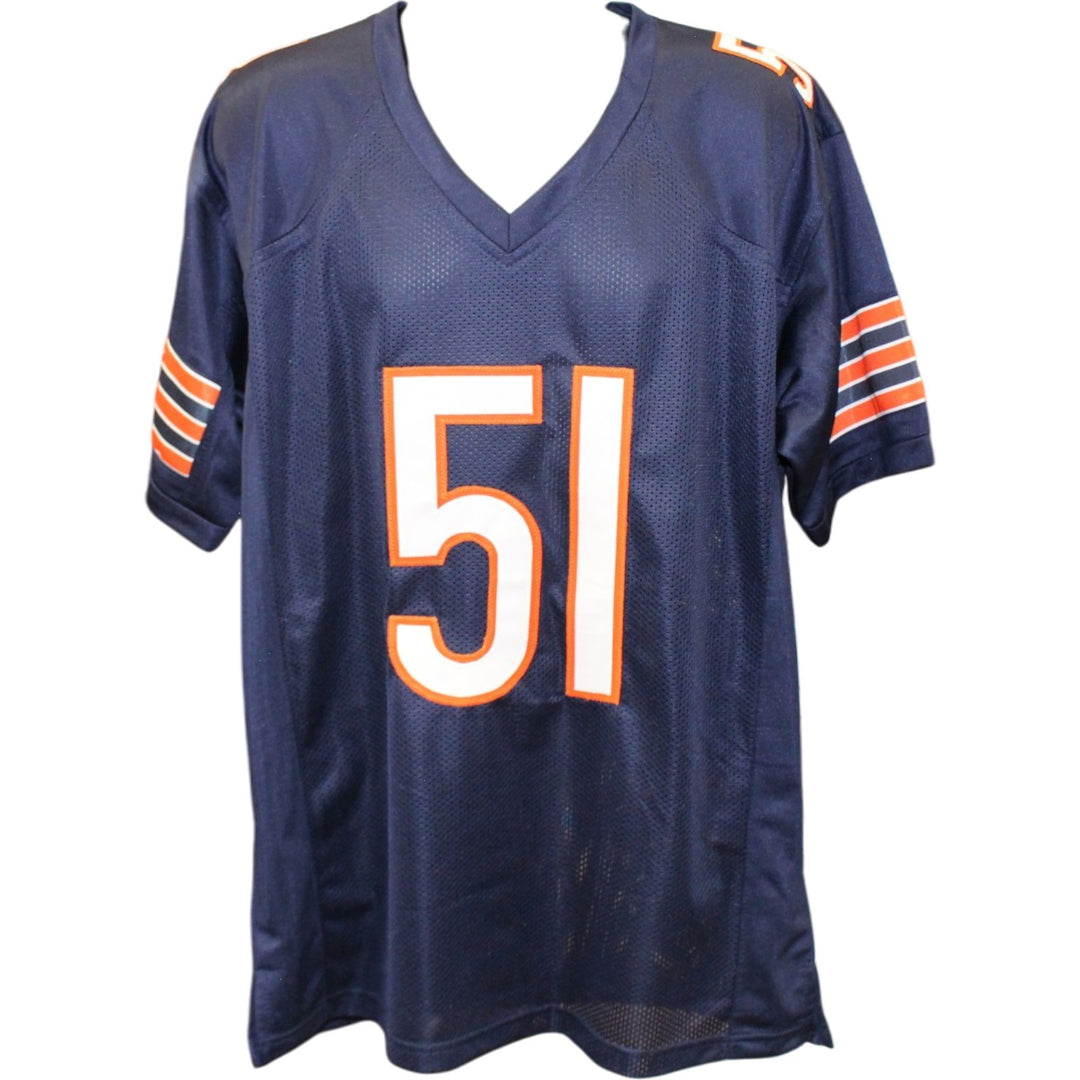 Dick Butkus Autographed/Signed Pro Style Size XL Navy Jersey JSA 57029