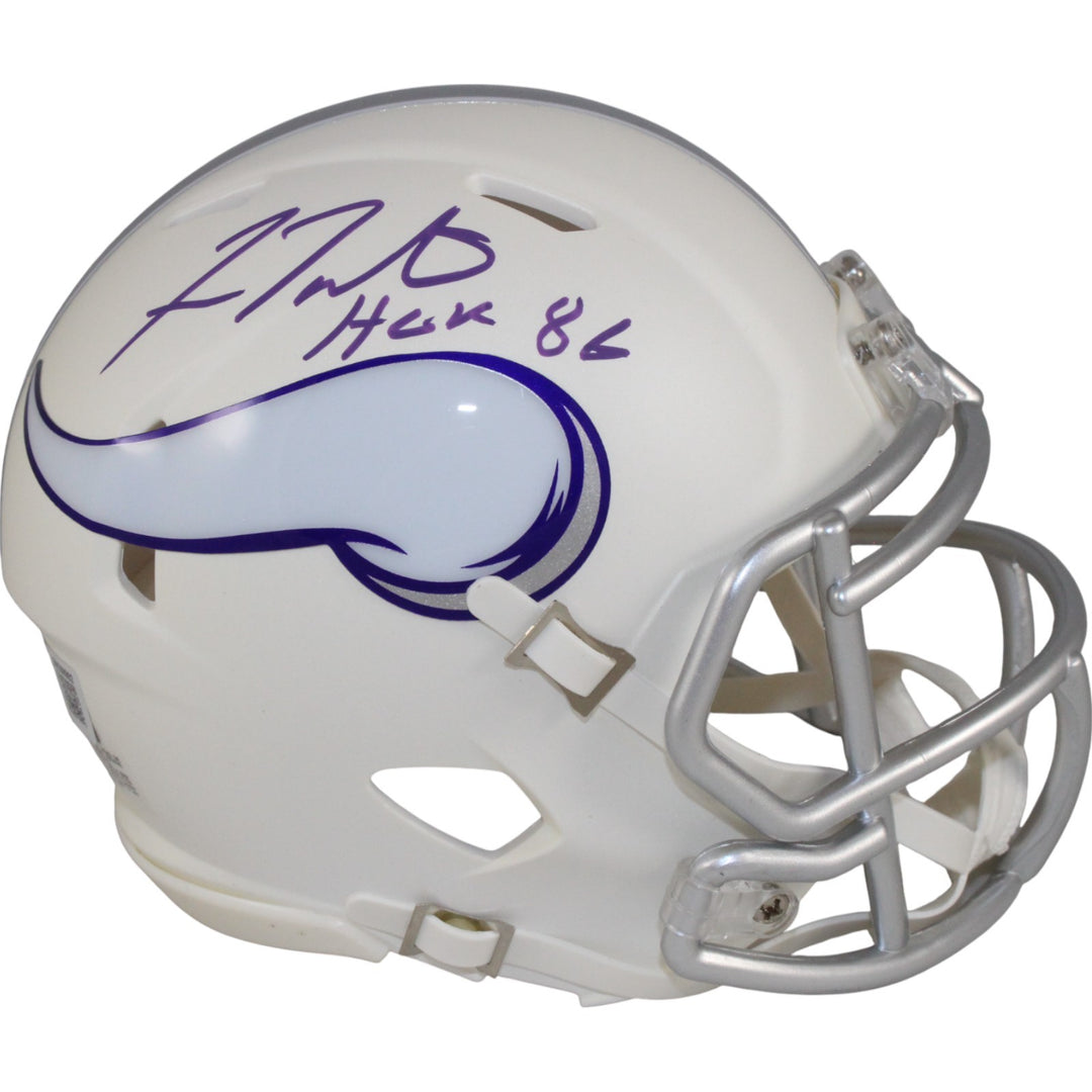 Fran Tarkenton Autographed Minnesota Vikings Alt 24 Mini Helmet Beckett 50841