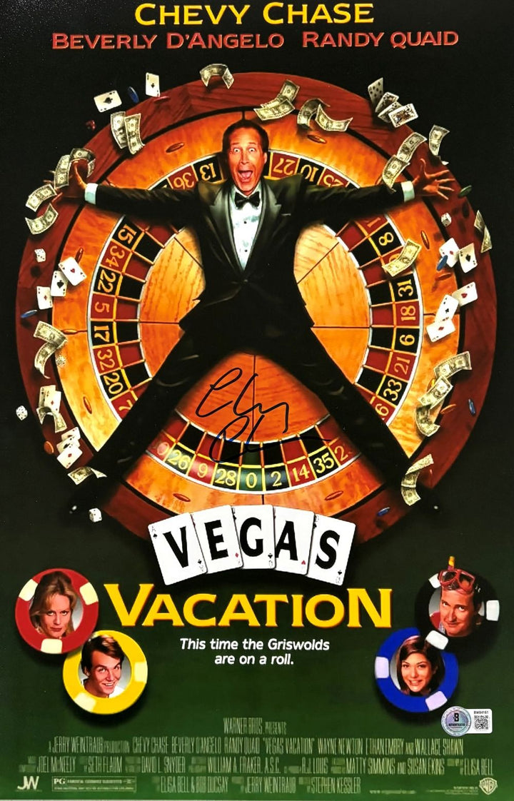 Chevy Chase Signed 11x17 National Lampoon's Vegas Vacation Photo BAS