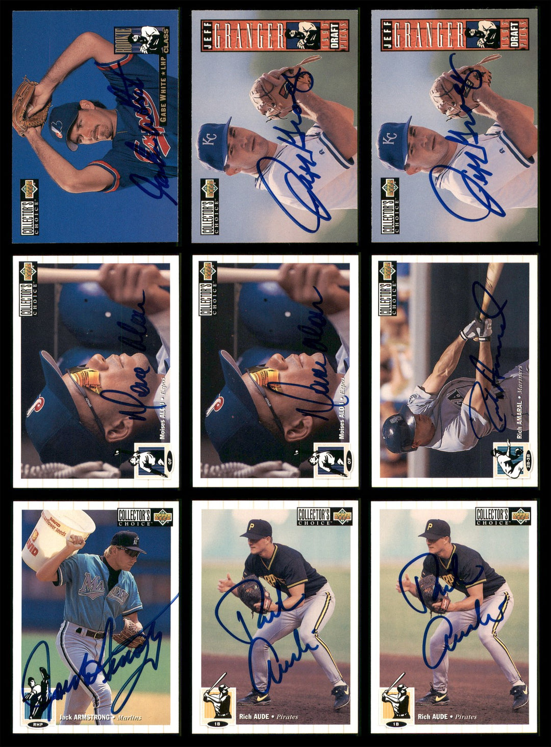 1994 Upper Deck Collector's Choice Baseball Signed Cards Lot Of 87