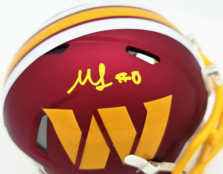 Mike Sainristil Auto Commanders Maroon 2025 Alt Speed Mini Helmet Beckett Wit