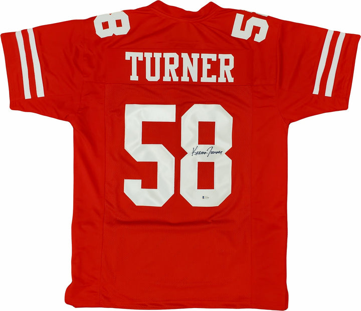San Francisco 49ers Keena Turner Autographed Signed Red Jersey Beckett