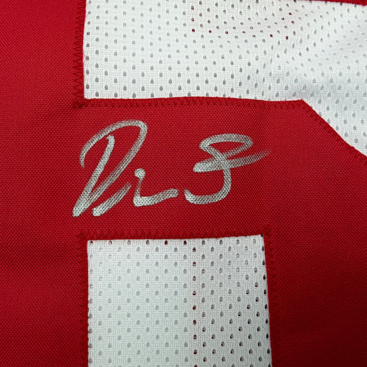 Autographed/Signed Devin Singletary New York White Football Jersey Beckett COA