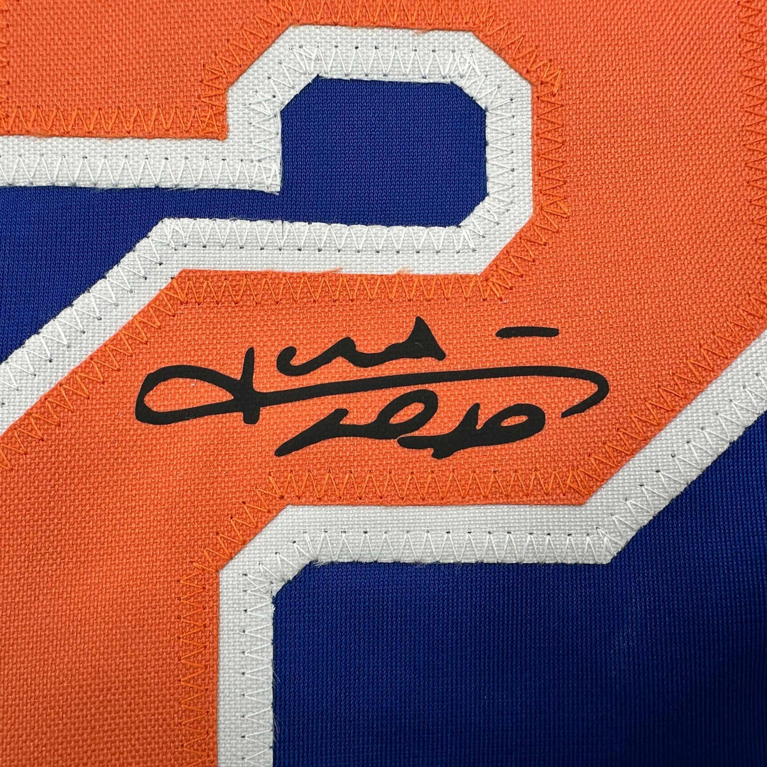 Facsimile Autographed Juan Soto New York Blue Reprint Jersey Size Men's XL