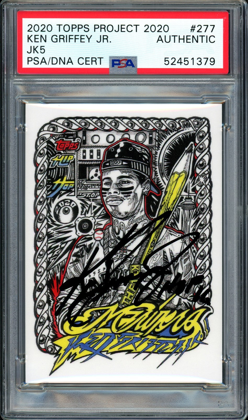 Ken Griffey Jr. Auto Topps Project 2020 JK5 Card 277 Mariners HOF 16 1/1 PSA/DNA