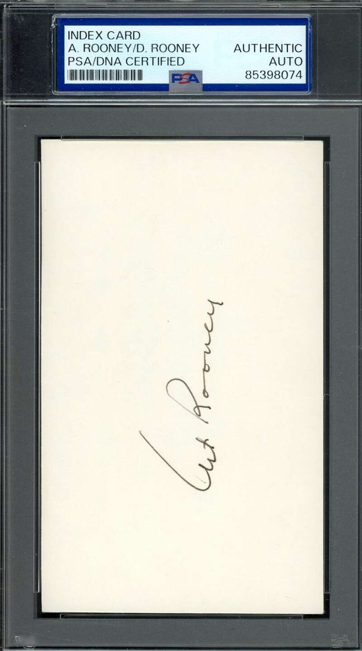 Art Dan Rooney PSA DNA Signed 3x5 Index Card Autograph