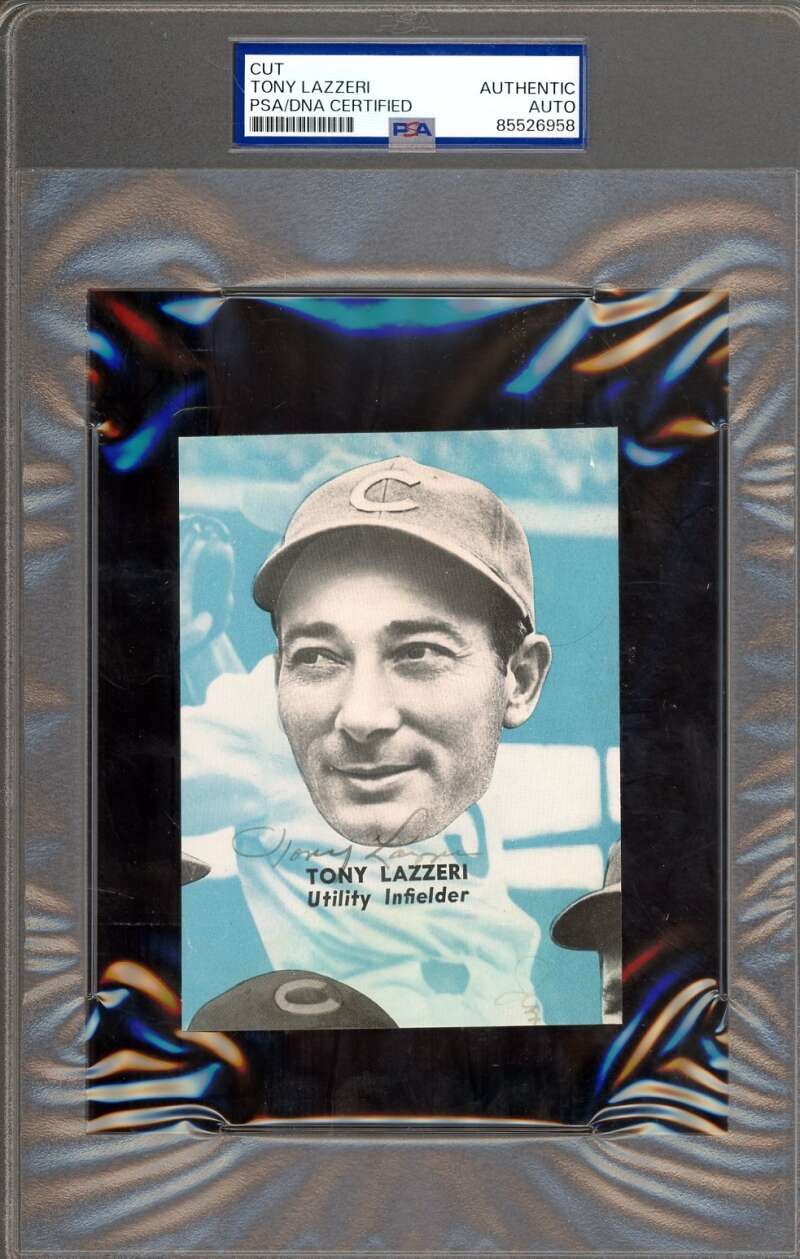 Tony Lazzeri PSA DNA Coa Signed Photograph Autograph