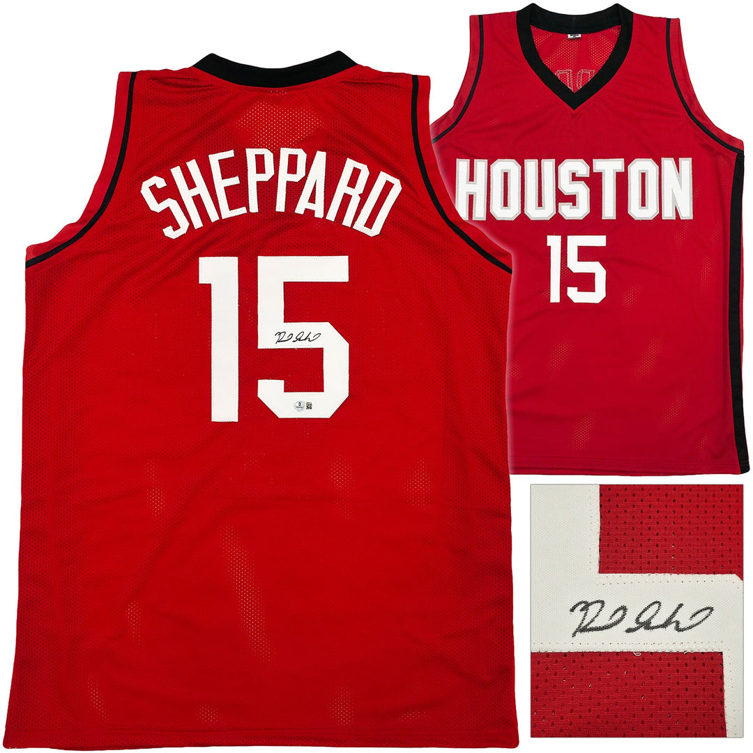 Houston Rockets Reed Sheppard Signed Red Jersey Beckett