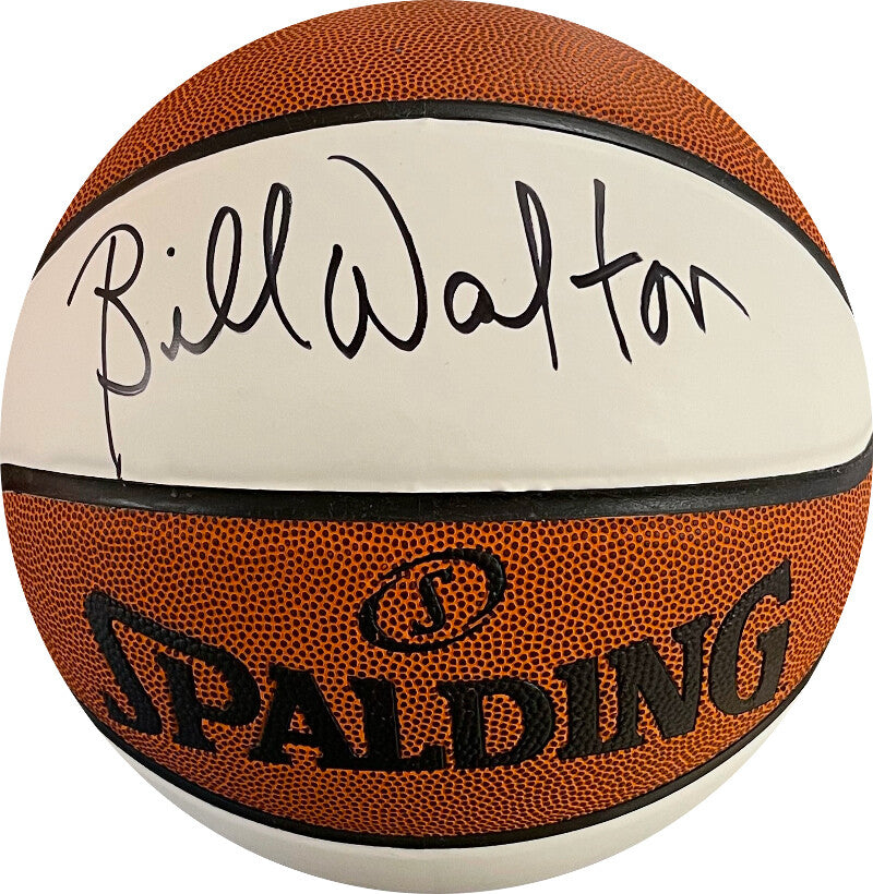 Bill Walton signed NBA Spalding White Panel Basketball-JSA Witnessed -HOF/Lakers