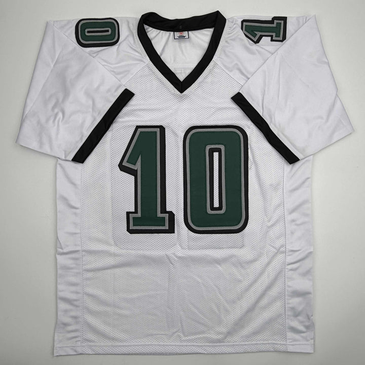 Autographed/Signed DeSean Jackson Philadelphia White Jersey Beckett BAS