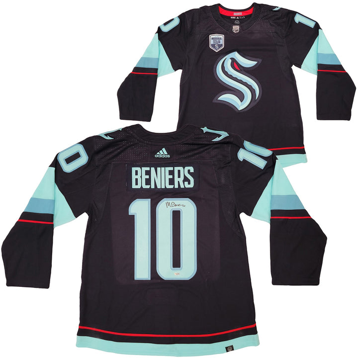 Kraken Matty Beniers Auto Blue Adidas Jersey Size 54augural Patch Fanatics