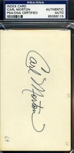 Carl Morton Signed Psa/dna 3x5 Index Card Autograph Authentic