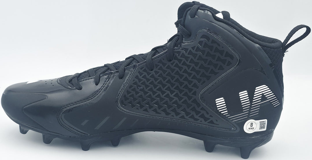 Michael Penix Jr Auto Black Under Armour Team Fierce MC Cleats Falcons Size 12