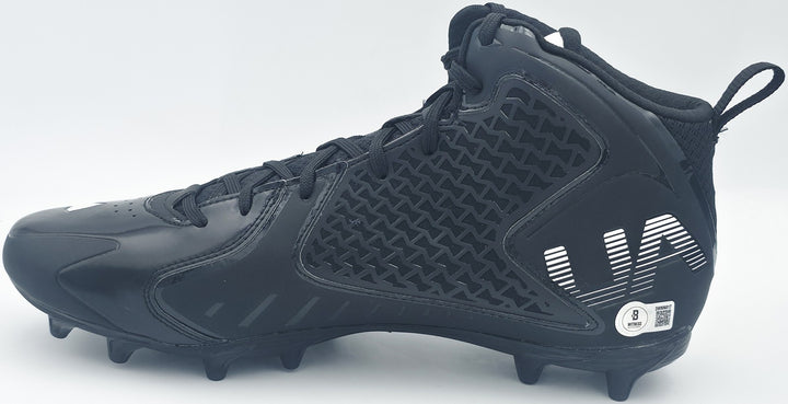 Michael Penix Jr Auto Black Under Armour Team Fierce MC Cleats Falcons Size 12