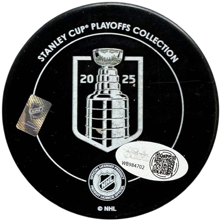 Eetu Luostarinen Signed 2025 Stanley Cup Champions Official Puck (JSA Witness)