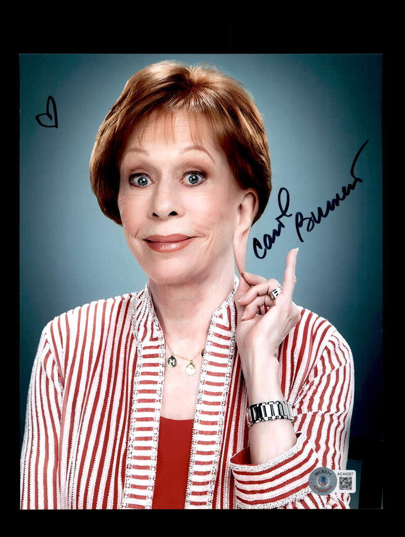 Carol Burnett Beckett BAS Signed 8x10 Photo Autographed