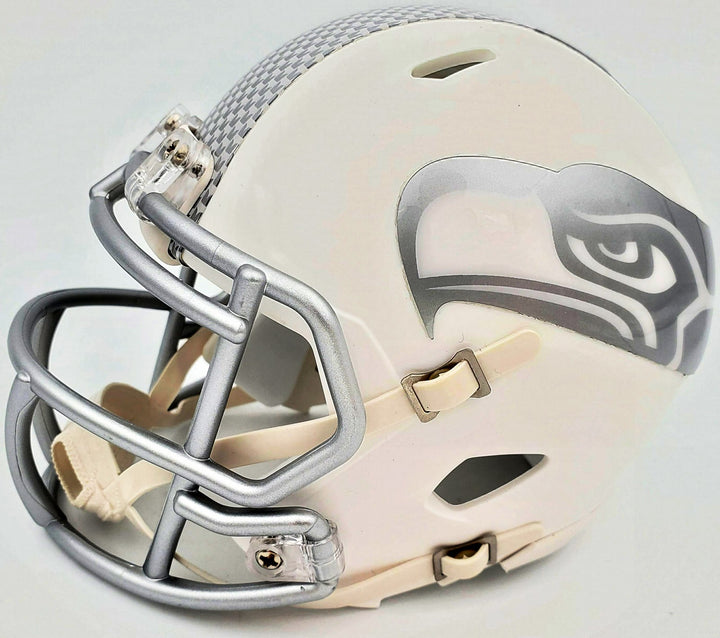 Shaquem & Shaquill Griffin Signed Seahawks White Ice Speed Mini Helmet MCS Holo