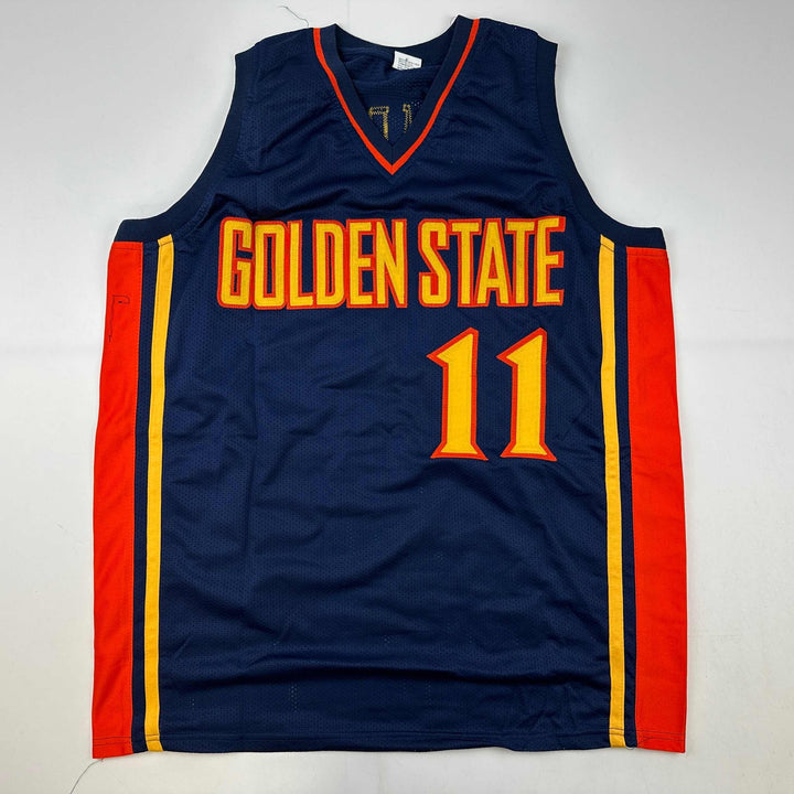 Facsimile Autographed Klay Thompson Golden State Retro Reprint Jersey Men's XL