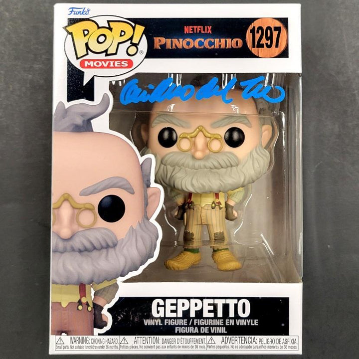 Guillermo Del Toro signed Pinocchio Geppetto Funko Pop! ~ Beckett BAS Holo